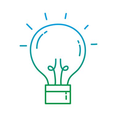 bozulmuş satır yaratıcı ampul fikir buluş vektör çizim