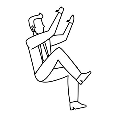 satır zarif iş adam şirket ofisi başarı vektör çizim