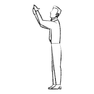 Grunge işadamı profesyonel aynakları özel kurumsal vektör çizim