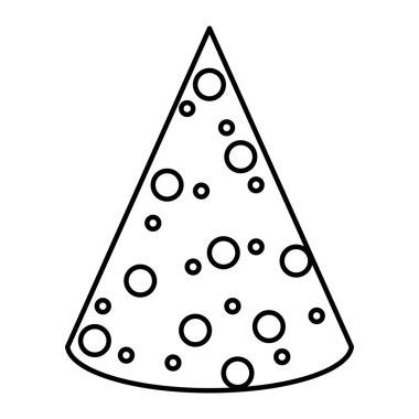 satır parti şapka aksesuarı poins dekorasyon vektör çizim ile