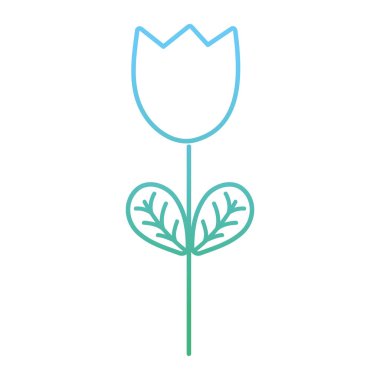 bozulmuş satır sevimli çiçek natutal yaprakları ve yaprakları vektör çizim ile