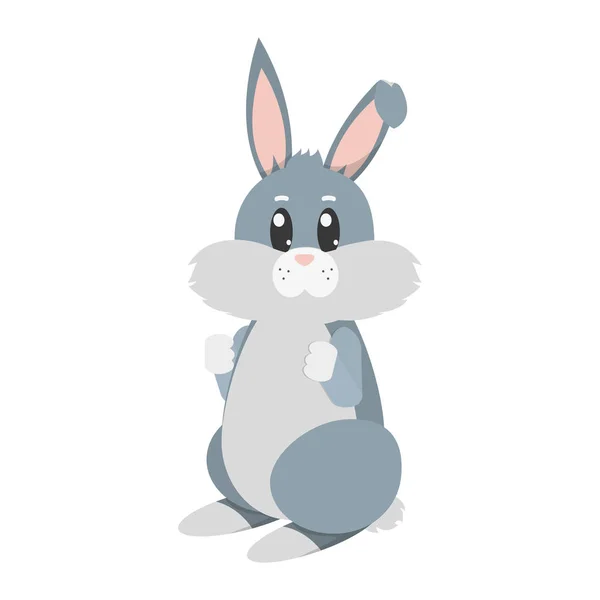 Cute Nature Rabbit Animal Design Vector Illustration — Stock Vector