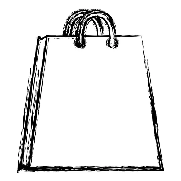 Grunge Market Shopping Bag Object Design Vector Illustration — Stock Vector