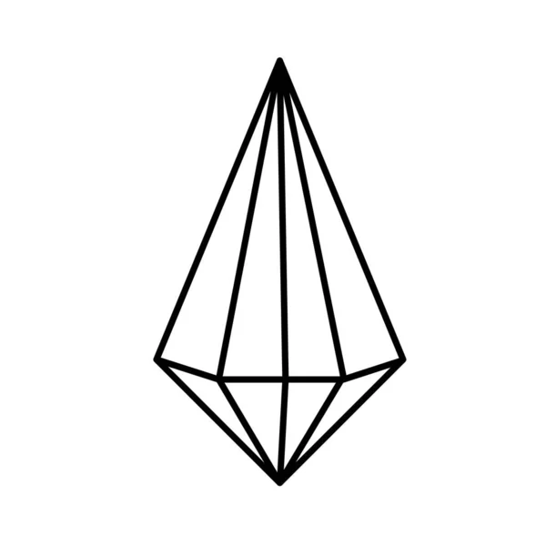 Line Tetrahedronen Grafisk Geometrisk Form Stil Vektorillustration — Stock vektor