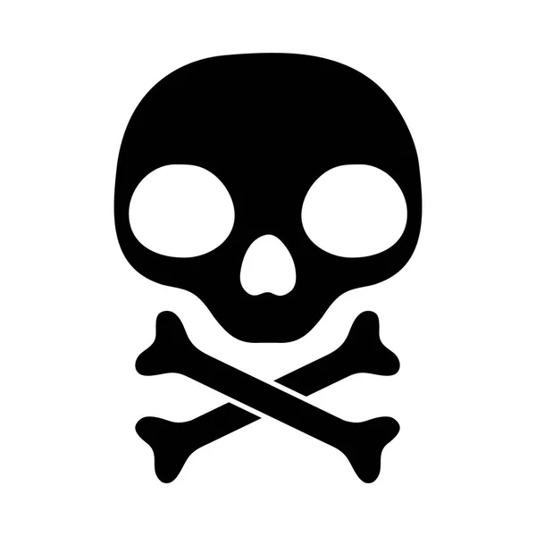 Danger Skull Warning Death Symbol Vector Illustration — Stock Vector