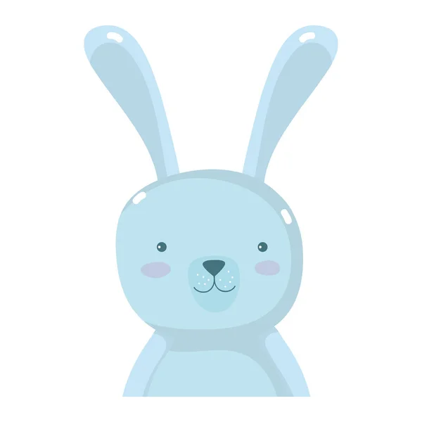 Bonito Conejo Dibujos Animados Animal Macho Vector Ilustración — Vector de stock
