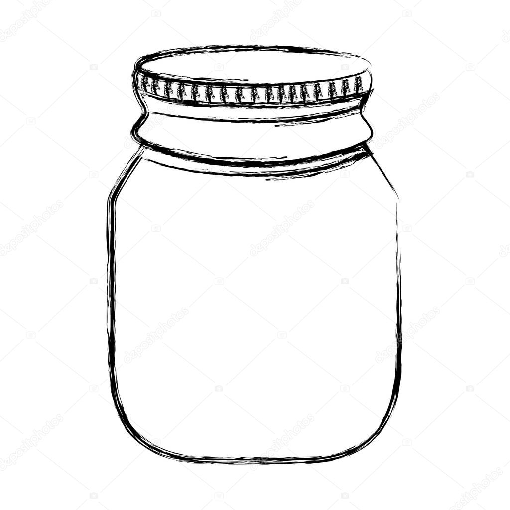 grunge transparent bottle glass object design vector illustration