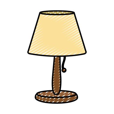 Doodle elektrik lambası ışık nesne dekoratif vektör çizim için