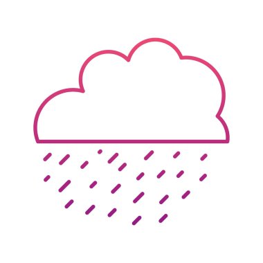 satır bulut yağmur soğuk doğa hava vektör çizim ile bozulmuş