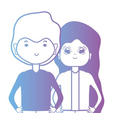 satır çift togeter saç modeli tasarım vektör çizim ile