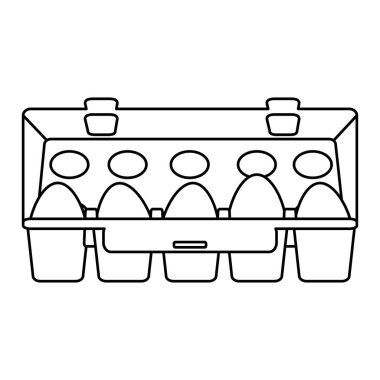 satır sağlıklı yumurta protein kahvaltı beslenme vektör çizim