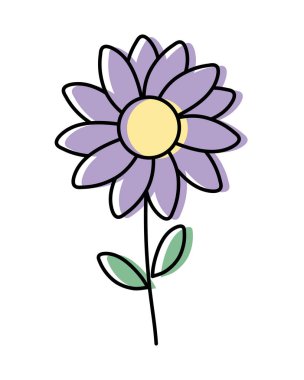 renk güzellik Çiçek Doğa yaprakları ile taşındı ve yaprakları illüstrasyon vektör