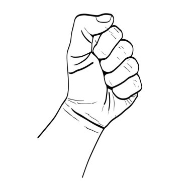 satır kişi el oppose protesto Revoluciön vektör çizim