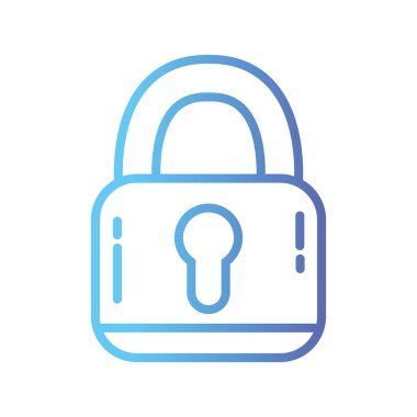 satır asma kilit güvenlik koruma gizlilik bilgileri vektör çizim nesnesine