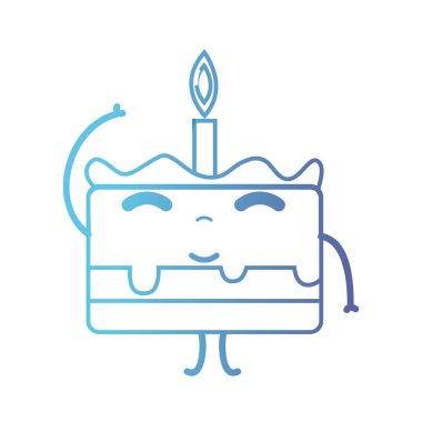 satır şirin mutlu tatlı pasta vektör çizim