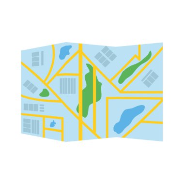 rota konumu teknoloji vektör çizim ile modern harita