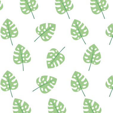 tropikal yaprak doğal tarzı arka plan vektör çizim