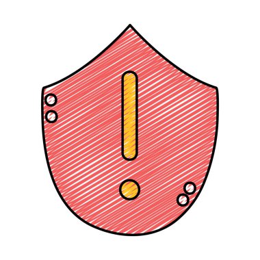 Dikkat işareti simgesi. Vektör çizim