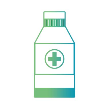 satır alkol şişe medikal tedaviye dezenfeksiyon vektör çizim