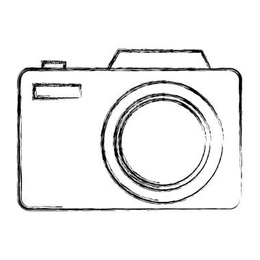 Grunge profesyonel dijital fotoğraf makinesi nesne teknoloji vektör çizim