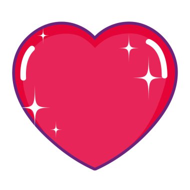 romantik kalp simgesi ve video oyunu hayat vektör çizim