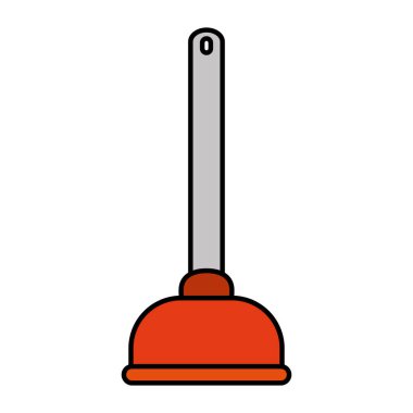 renk tuvalet Dalgıç Aracı tesisatçı ekipmanları vektör çizim için