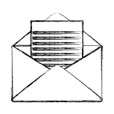 Grunge mektup belge metin iletisi bilgi vektör çizim ile