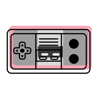 renk elektronik video oyunu konsolu teknoloji vektör çizim oynamak için taşındı
