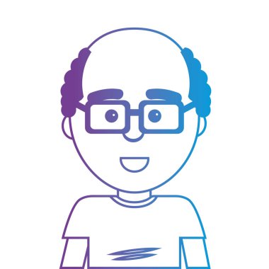 çizgi adam saç modeli ve t-shirt tasarım vektör çizim ile