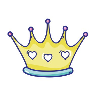 Kraliçe Lüks crown kupa dekorasyon vektör çizim ile