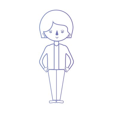 satır kadın saç şekli ve kıyafet vektör çizim ile