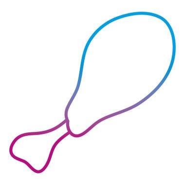 çizgi Kızartma tavuk uyluk yemek beslenme vektör çizim bozulmuş