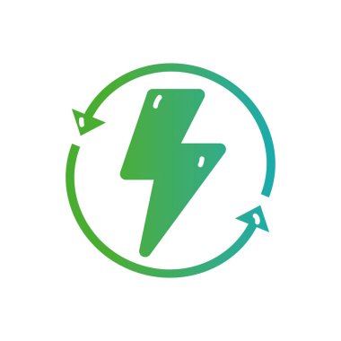 çizgi tehlike enerji oklarla vektör çizim yükleme daire