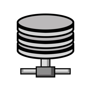 gri tonlamalı sabit disk teknolojisi veri depolama vektör çizim