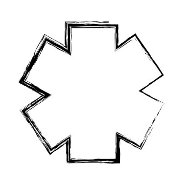 Grunge Sağlık Tıp bakımı amblemi işareti illüstrasyon vektör