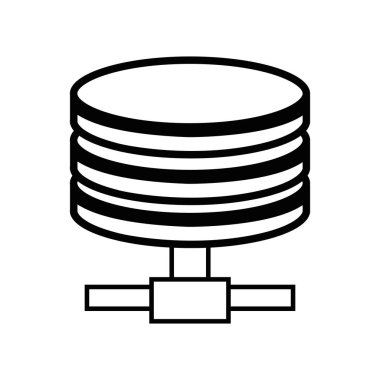 satır sabit disk teknolojisi veri depolama vektör çizim