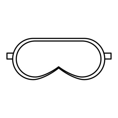 çizgi Uyku gözlüğü nesnesi yorgunluk vektör çizim dinlenmeye