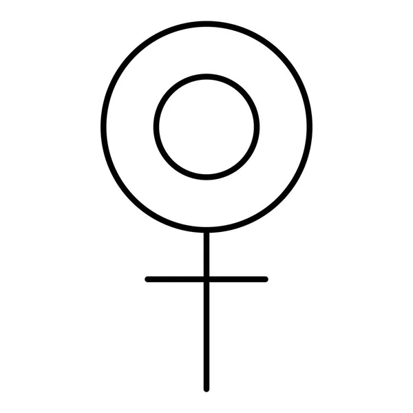 Line Female Symbol Holiday Celebration Concept Vector Illustration — Stock Vector