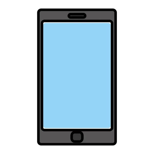 Illustration Vectorielle Technologie Communication Numérique Smartphone Électronique Couleur — Image vectorielle