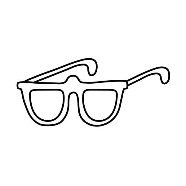 Linha Óculos Quadro Estilo Objeto Óptico Vetor Ilustração — Vetor de Stock