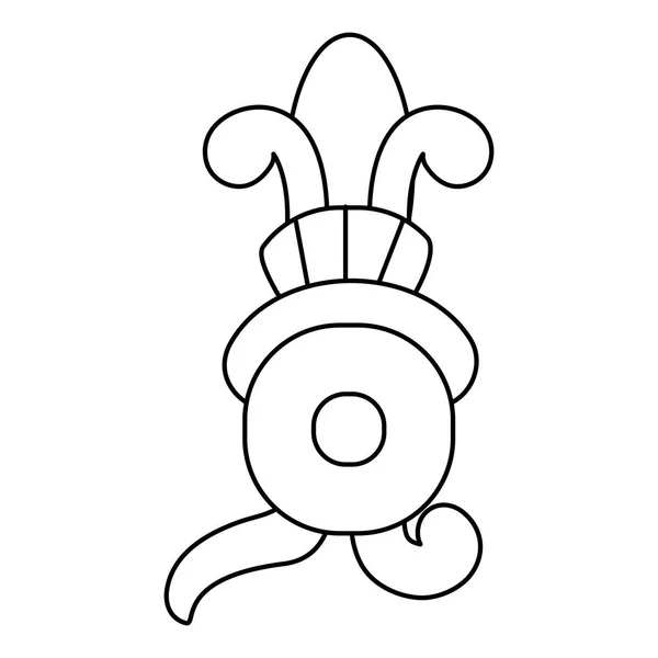 Line Indigenous Xochitl Native Culture Symbol Vector Illustraton — Stock Vector