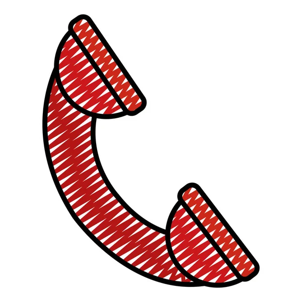 Doodle Comunicação Telefone Sinal Tecnologia Design Vetor Ilustração — Vetor de Stock