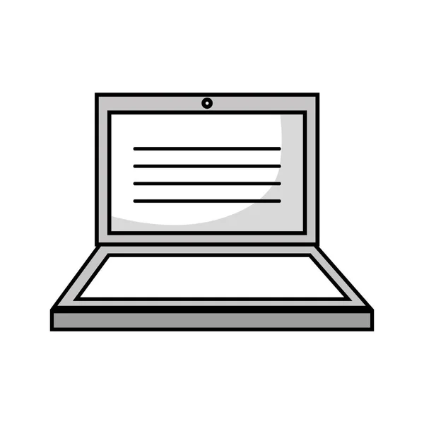 Αποχρώσεις Του Γκρι Laptop Ηλεκτρονικής Τεχνολογίας Οθόνη Σχεδιασμό Εικονογράφηση Διάνυσμα — Διανυσματικό Αρχείο