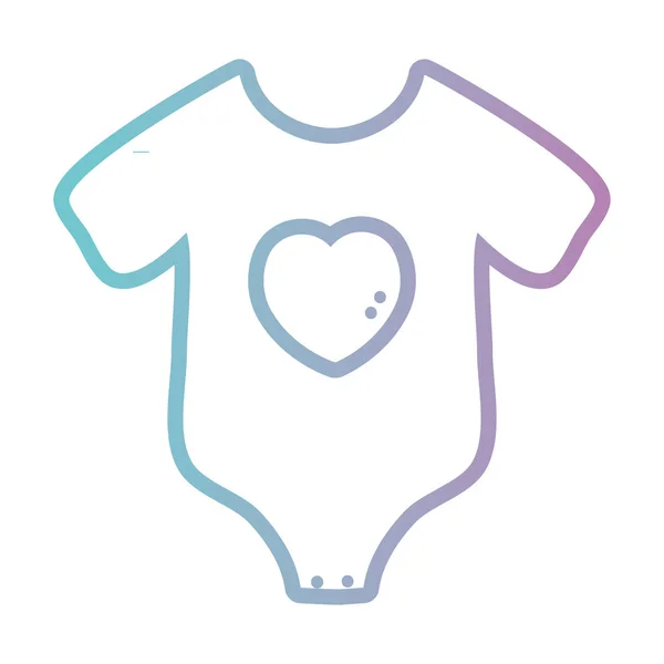 Line Baby Pijama Kläder Design Vektorillustration — Stock vektor