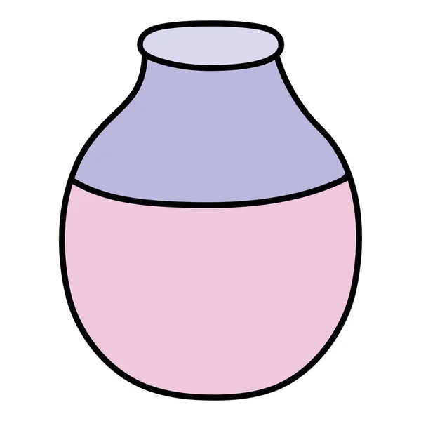 Kleur Schattige Glazen Fles Schone Object Vectorillustratie — Stockvector