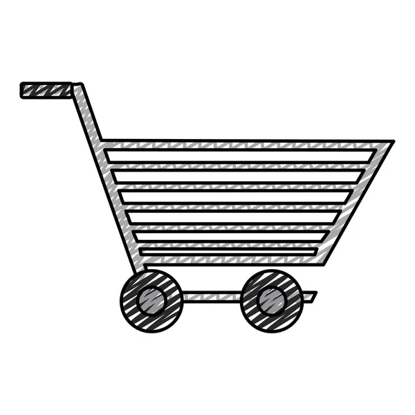 Línea Carrito Compras Ilustración Vectorial — Vector de stock