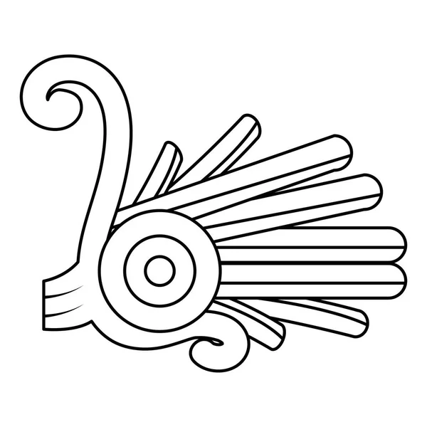 Rad Inhemska Alt Infödda Kulturen Symbol Vektorillustration — Stock vektor