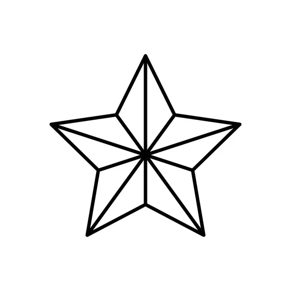 Линия Блестящая Звезда Небе Дизайн Иконки Векторной Иллюстрации — стоковый вектор
