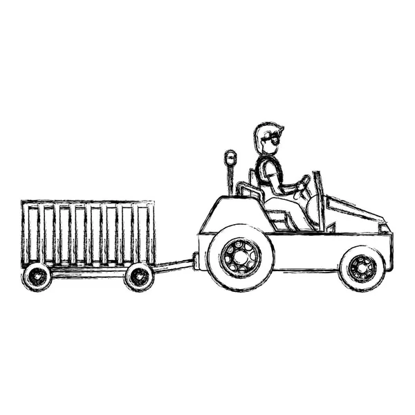 Перевозка Грузовых Автомобилей Векторной Иллюстрацией Багажного Контейнера — стоковый вектор