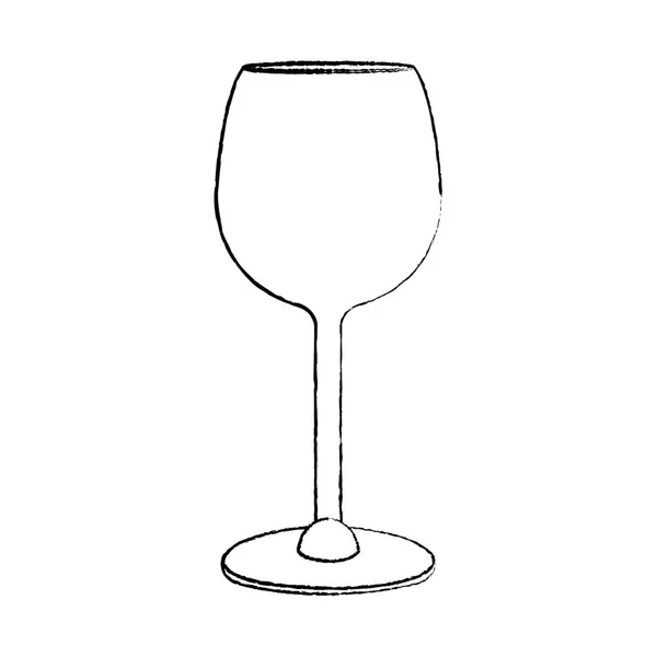 Grunge Cristal Verre Objet Boire Vin Vecteur Illustration — Image vectorielle